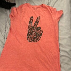 Pink size large peace sign